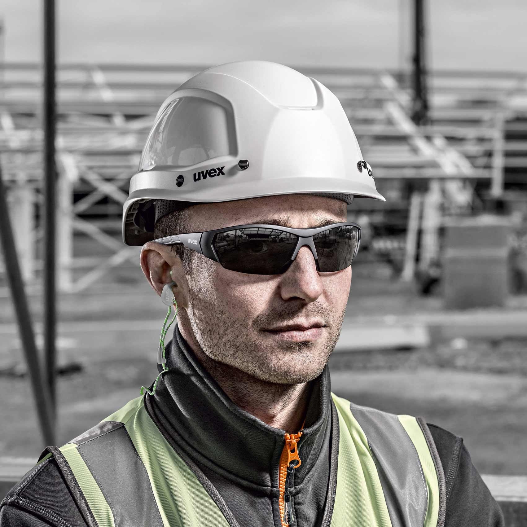 Uvex Schutzbrille i-works – grau, beschlagfrei, kratzfest, UV-Schutz