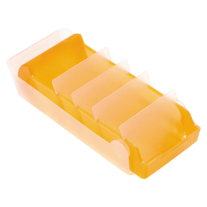 Helit Karteikasten A7 quer, liniert, orange transparent, Kunststoff – 100 Stück