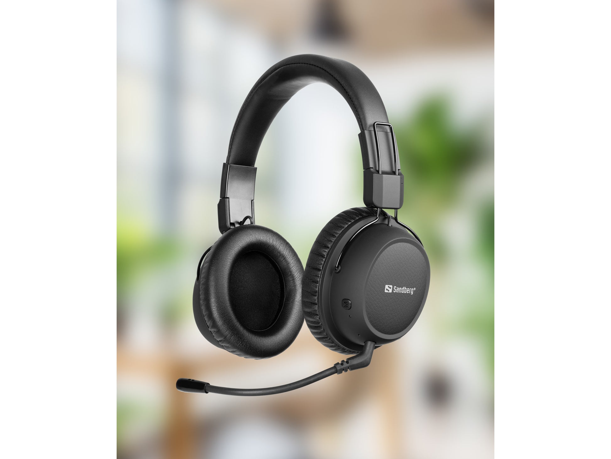 Sandberg FlexMic – Gaming-Headset Over-Ear – Bluetooth, ANC, Abnehmbares Mikrofon – Schwarz – bis 13 h
