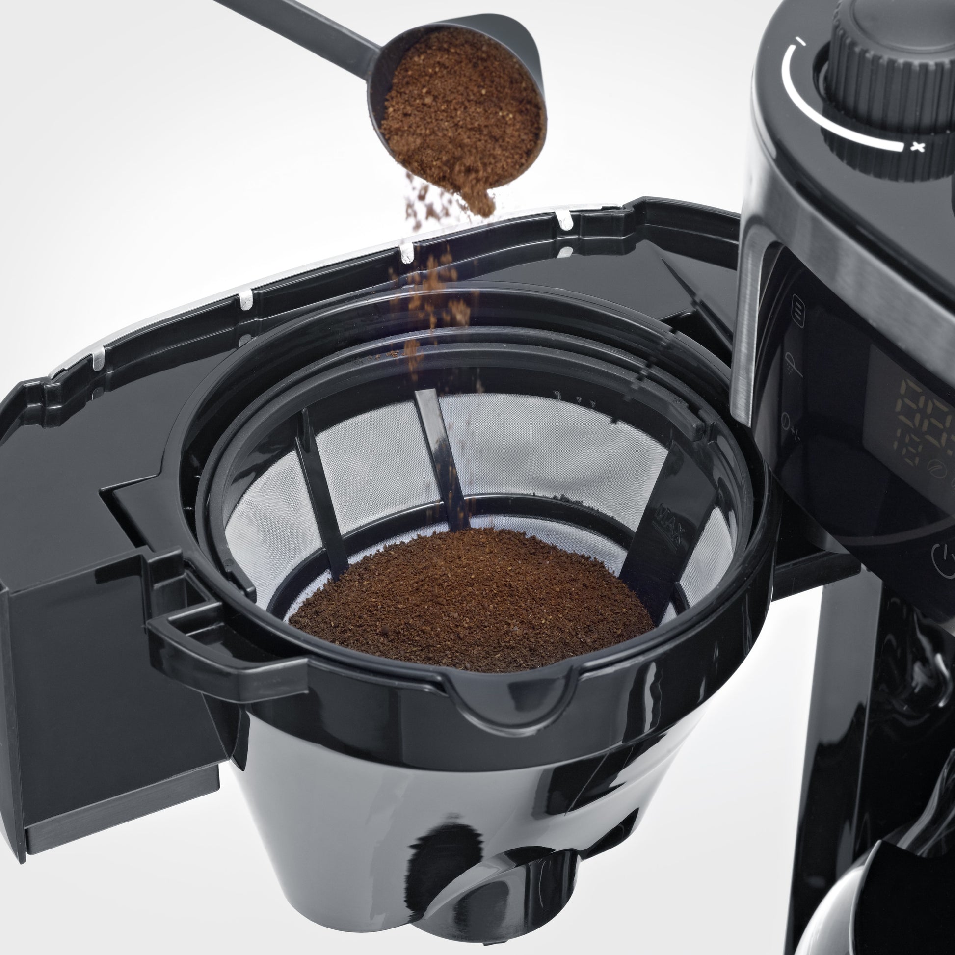 Severin Filterkaffeemaschine KA4813 – 10 Tassen, integriertes Mahlwerk, 1000 W – Schwarz/Edelstahl