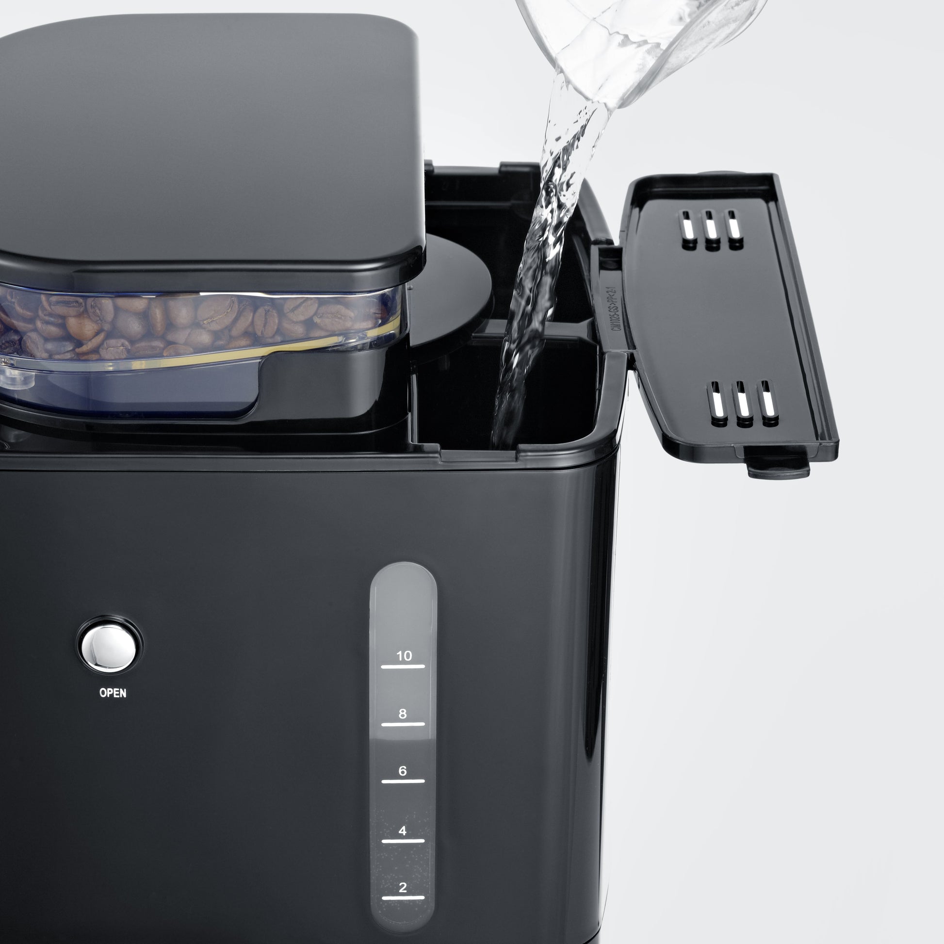 Severin Filterkaffeemaschine KA4813 – 10 Tassen, integriertes Mahlwerk, 1000 W – Schwarz/Edelstahl
