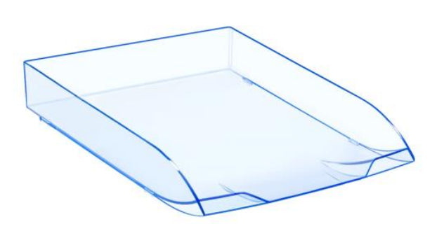 CEP Briefkorb für A4, Polystyrol (PS), blau, 370 × 61 × 270 mm