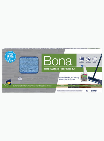 Bona Reinigungsset – Mikrofaser, Blau, für Laminat, Kacheln, Holz