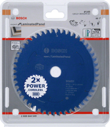 Bosch Kreissägeblatt Expert – 165 × 1,8 × 20 mm, 48 Zähne