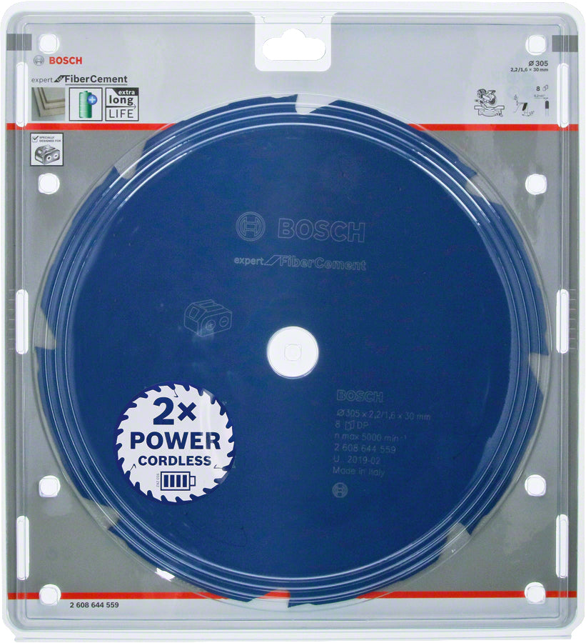 Bosch Professional – Kreissägeblatt, Expert Cement, 2 608 644 559, 305 mm × 2,2 mm × 30 mm