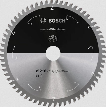 Bosch Professional – Kreissägeblatt, 64 Zähne, 216 mm × 2,2/1,6 mm × 30 mm