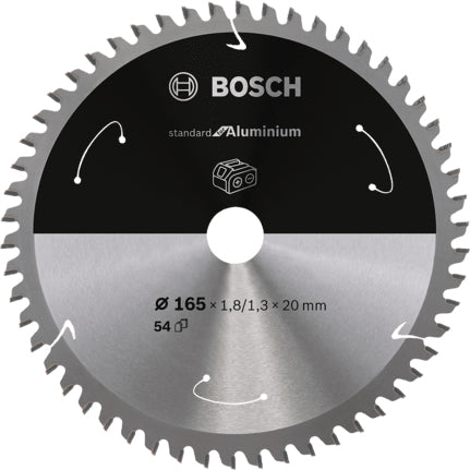 Bosch Professionelles Kreissägeblatt 165 × 20 × 1,8 mm, 54 Zähne – für Aluminium, Nichteisenmetalle – 1 Stück