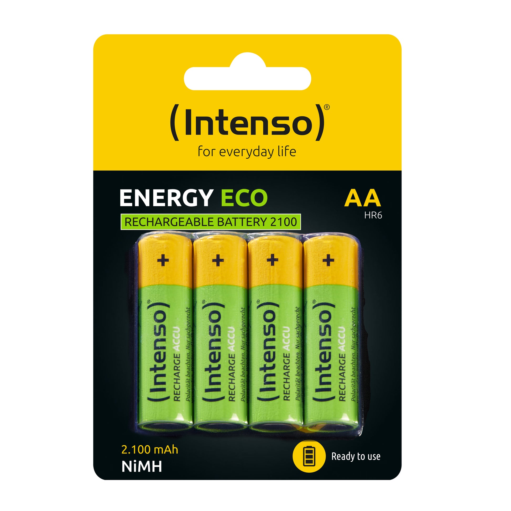 Intenso AA Akkus, NiMH, 2100 mAh, 1,2 V – 4 Stk.
