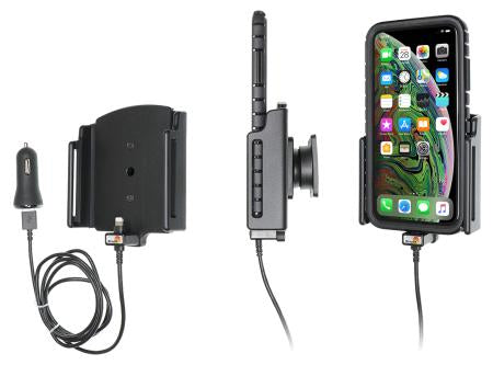 Brodit Auto-Ladegerät – Zigarettenanzünder 12–24 V – für Apple iPhone Xs Max, iPhone 11 Pro Max – Schwarz