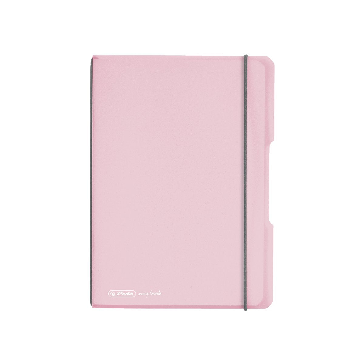 Herlitz my.book flex Notizheft – A5 – kariert – 40 Blatt – 80 g/m² – Wechselcover, Verschlussgummi, rosé