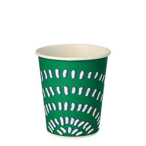 Papstar Trinkbecher mit Henkel, Papier/Karton (PE-beschichtet) – 2 dl, grün – 100 Stk.