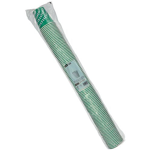 Papstar Trinkbecher mit Henkel, Papier/Karton (PE-beschichtet) – 2 dl, grün – 100 Stk.