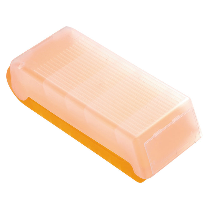 Helit Karteikarte A8 quer, liniert, orange transparent, Kunststoff – 100 Stück