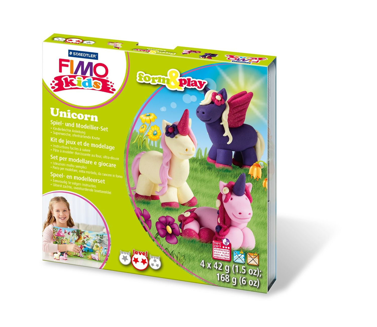 Staedtler Modelliermasse-Set Unicorn – 4 Blöcke