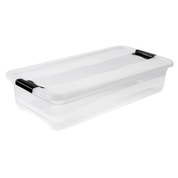 keeeper Cornelia Aufbewahrungsbox 33 l (mit Deckel) – PP – Transparent – Stapelbar