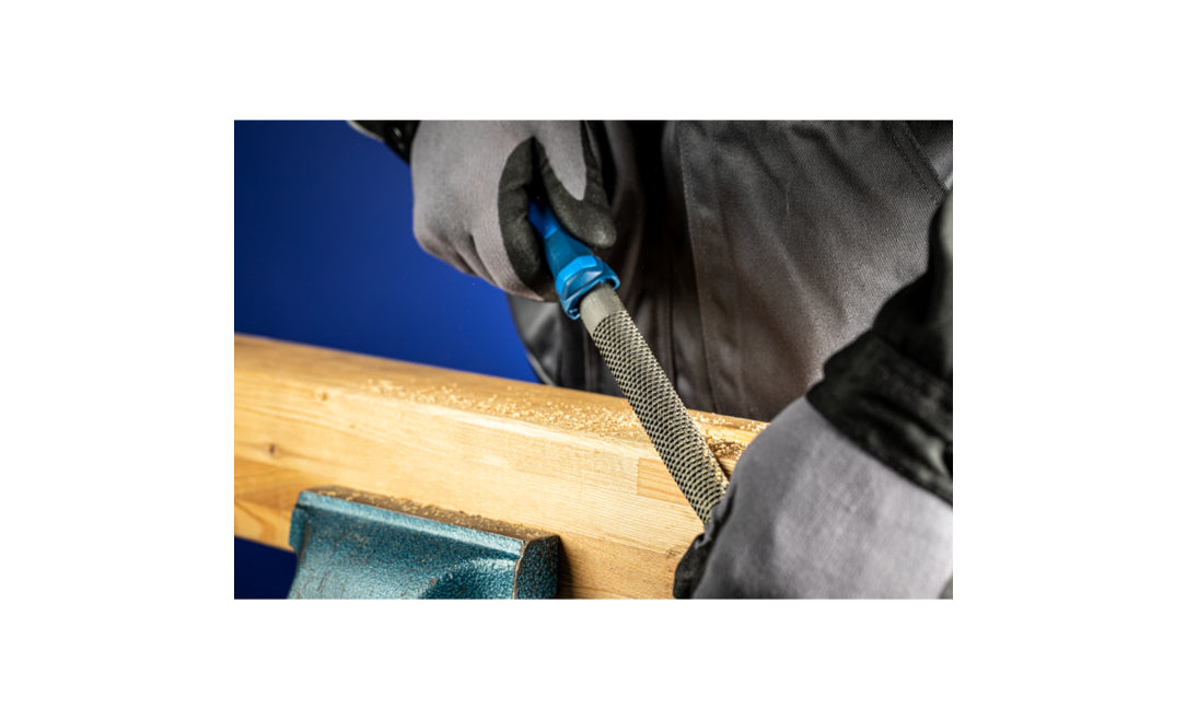 PFERD Werkstattfeile Halbrund-Spitz – 250 mm, Hieb 2, mit Heft – für Holz