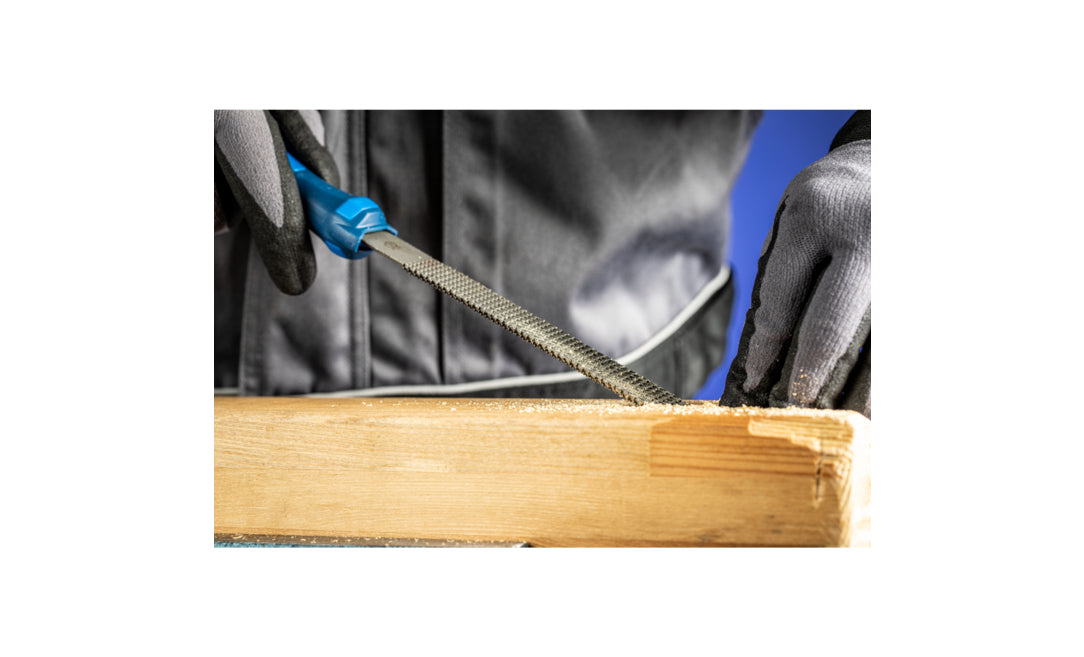 PFERD Werkstattfeile Halbrund-Spitz – 250 mm, Hieb 2, mit Heft – für Holz
