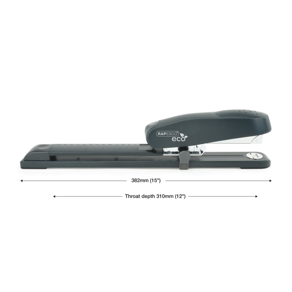 Rapesco ECO 1480 Blockheftgerät – 50 Blatt, für 24/6, 24/8, 26/6 und weitere, Ausladung 26 mm, Anthrazit