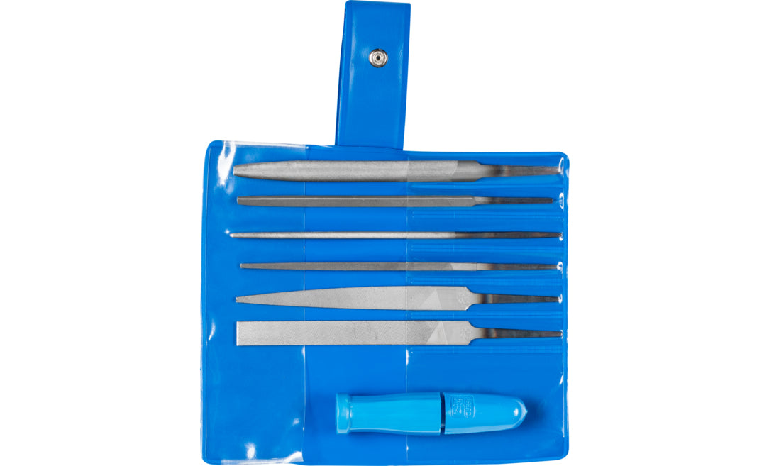 PFERD Schlüsselfeilen-Set – 100 mm, Hieb 2 – Blau – 7er-Pack