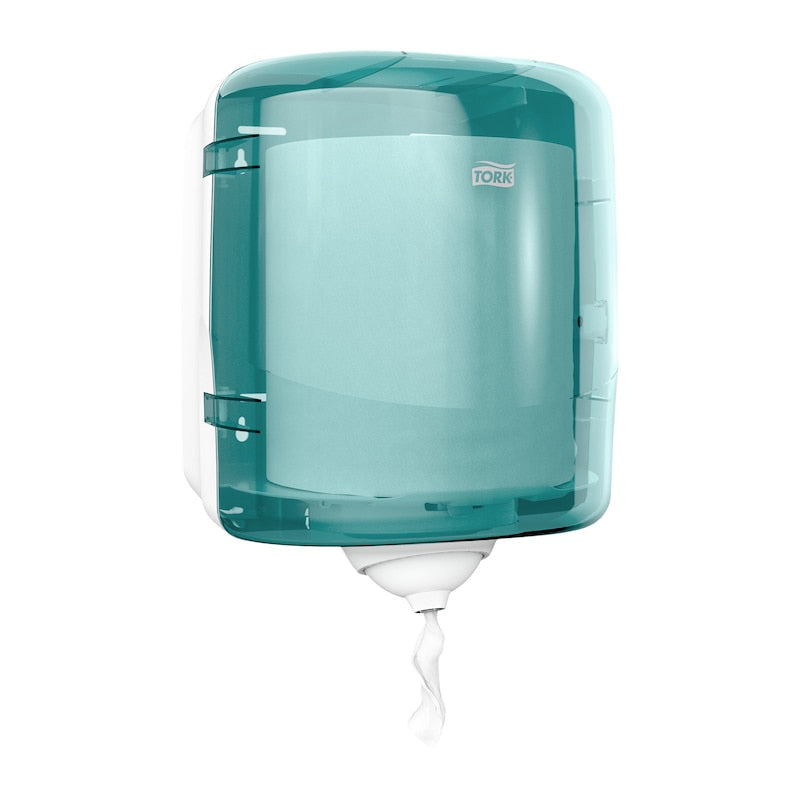 Tork Innenabrollspender Reflex – für M4, Kunststoff, türkis/weiss, 255 × 331 × 239 mm