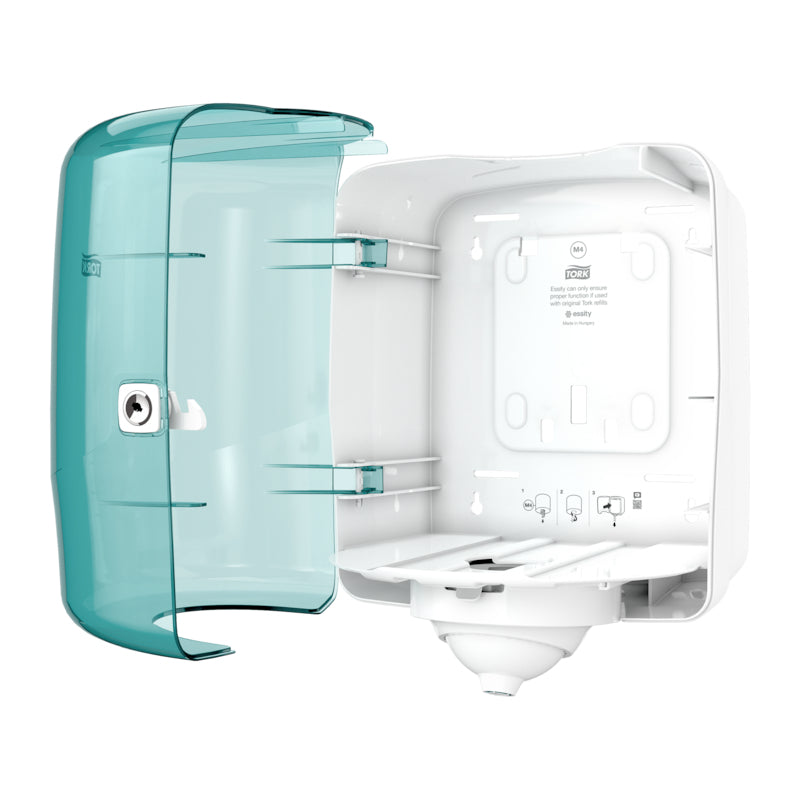 Tork Innenabrollspender Reflex – für M4, Kunststoff, türkis/weiss, 255 × 331 × 239 mm