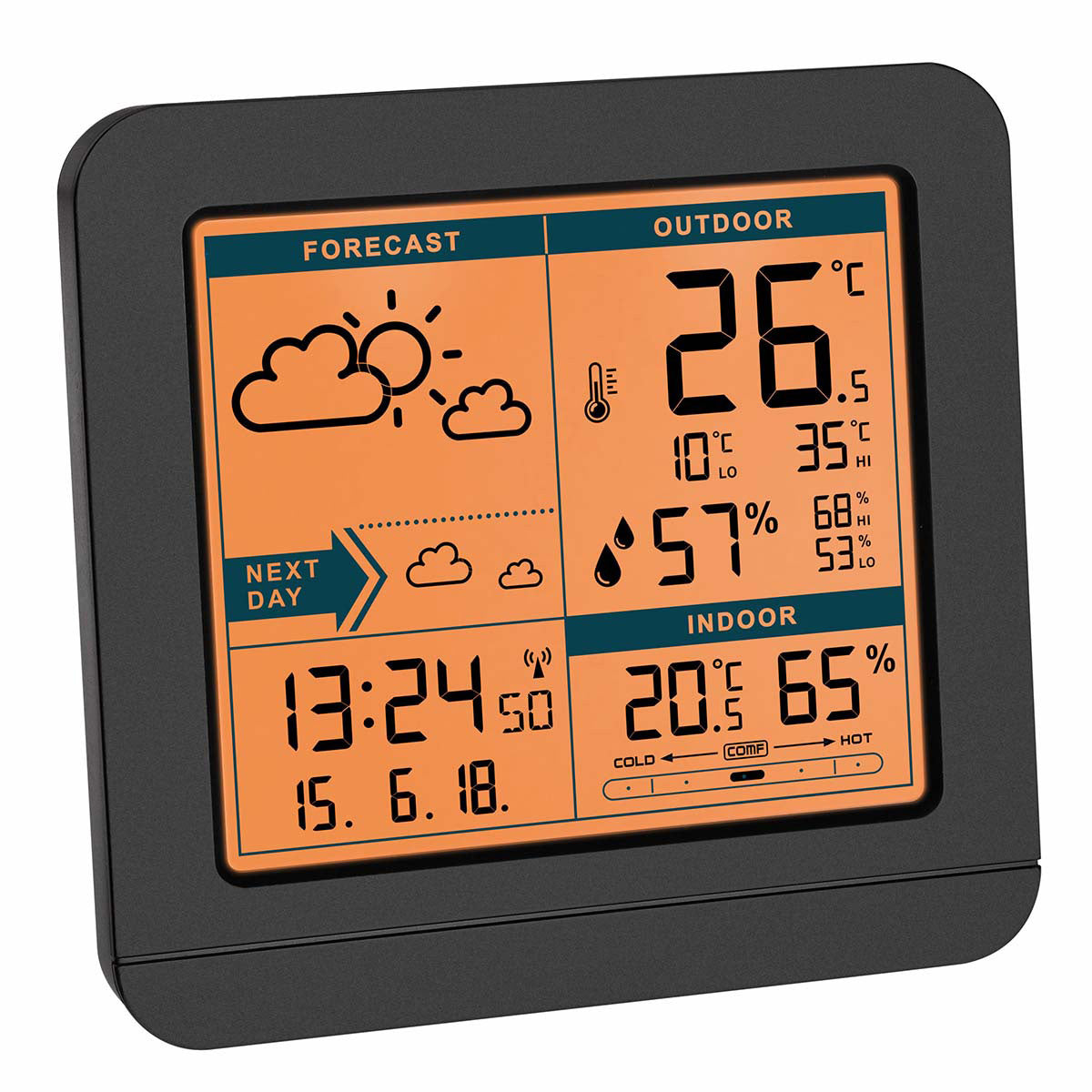 TFA-Dostmann SKY Temperatur-/Feuchtesensor – Kabellos, 10–50 °C, 20–99 %, Innen/Aussen