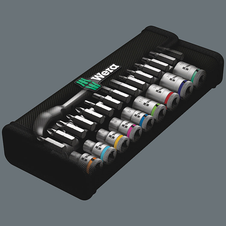 Wera Zyklop – Knarrensatz 1/4", 28-teilig, 4,8–12,7 mm, 8100 SA 11
