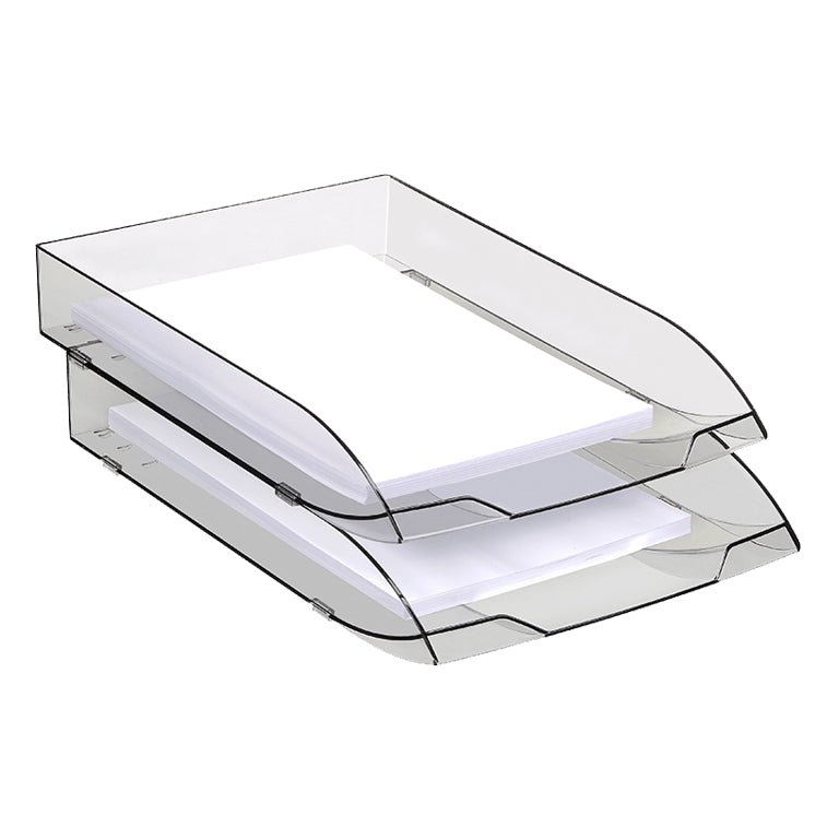 CEP 147/2i – Briefkorb für Briefe, Polystyrol (PS), Schwarz/Transparent, 270 × 61 × 370 mm