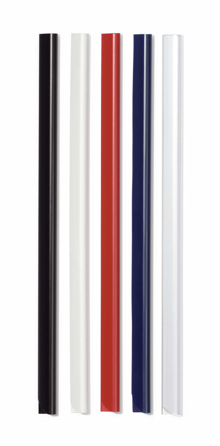 Durable Klemmschiene – A4 – 6 mm – bis 60 Blatt, weiss – 50 Stk.