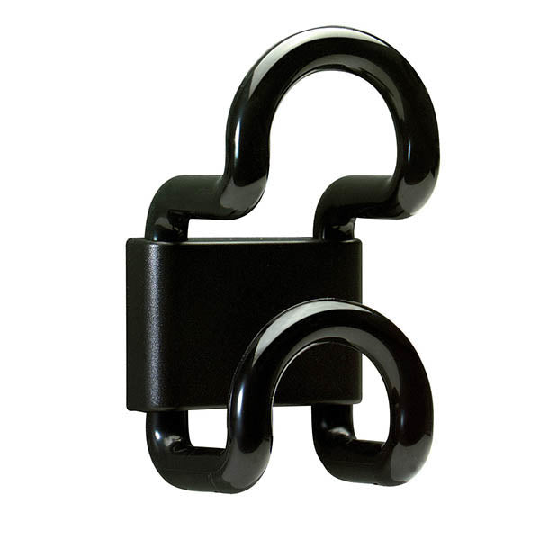 Unilux FIL Wandgarderobe 2 Haken – ABS – Schwarz