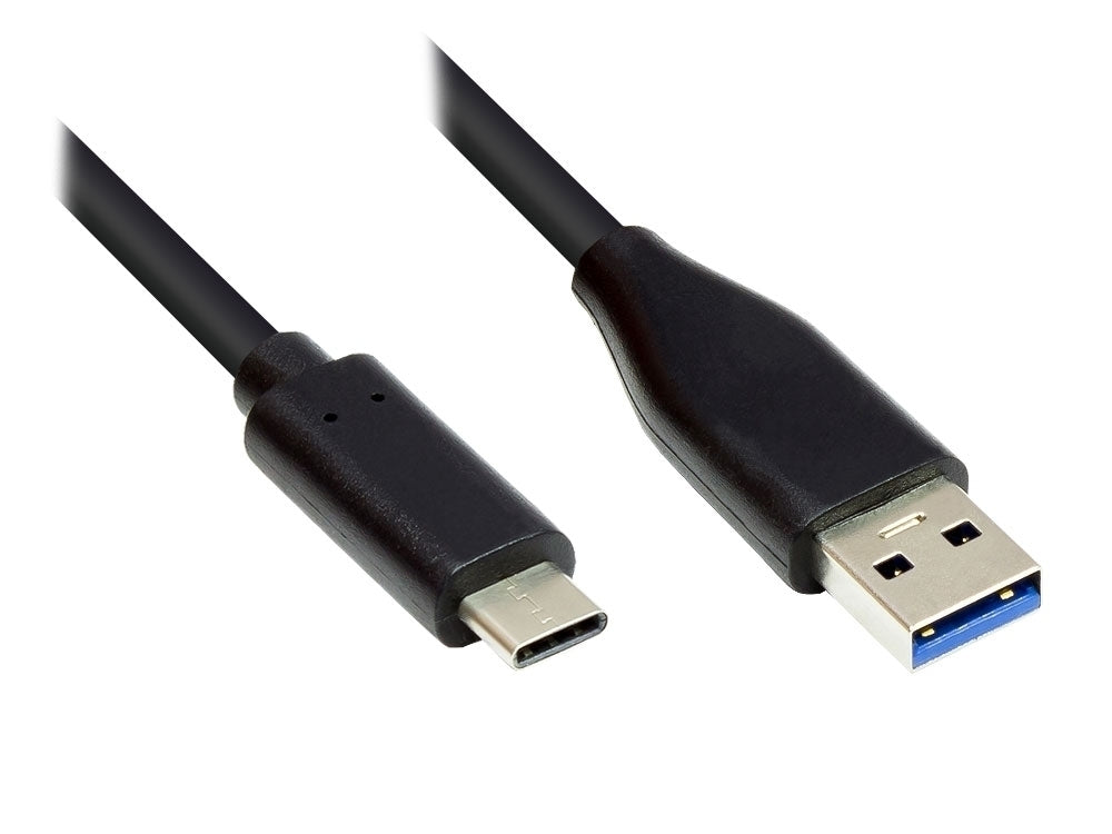 EXSYS USB-C auf USB-A Kabel – USB 3.2 Gen 1 (5 Gbit/s) – 5 m – Schwarz
