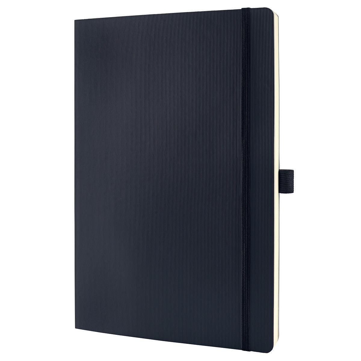 Sigel Notizbuch A4, punktkariert, Fadenheftung, 194 Seiten, 80 g/m² – schwarz