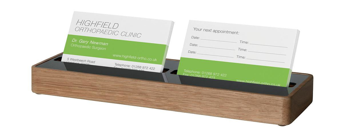 Sigel Visitenkarten-Aufsteller – Holz, Eiche, 206 × 22 mm – für 60 Visitenkarten