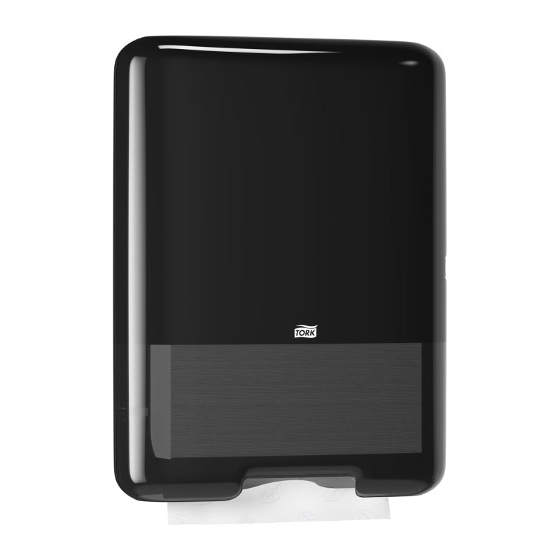 Tork Falthandtuchspender Elevation – für Tork H3, Kunststoff, Schwarz, 333 × 439 × 136 mm