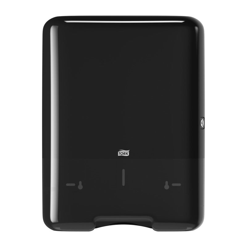 Tork Falthandtuchspender Elevation – für Tork H3, Kunststoff, Schwarz, 333 × 439 × 136 mm