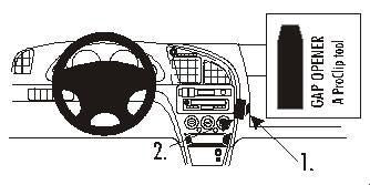 Brodit ProClip Montageplatte – für Citroen Xsara 98–04 – Schwarz, Kunststoff