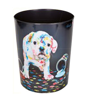 Laufer Papierkorb Bunter Hund – 13 l – Kunststoff (PP), rund – mehrfarbig