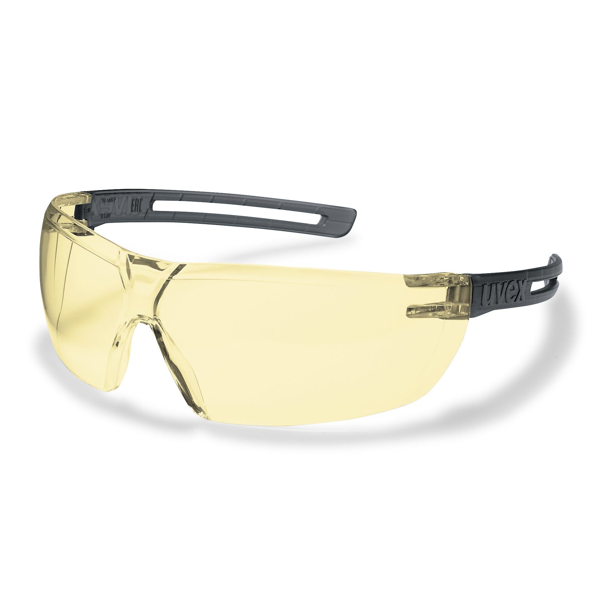 Uvex Schutzbrille x-fit – gelb/amber, beschlagfrei, kratzfest, UV-Schutz