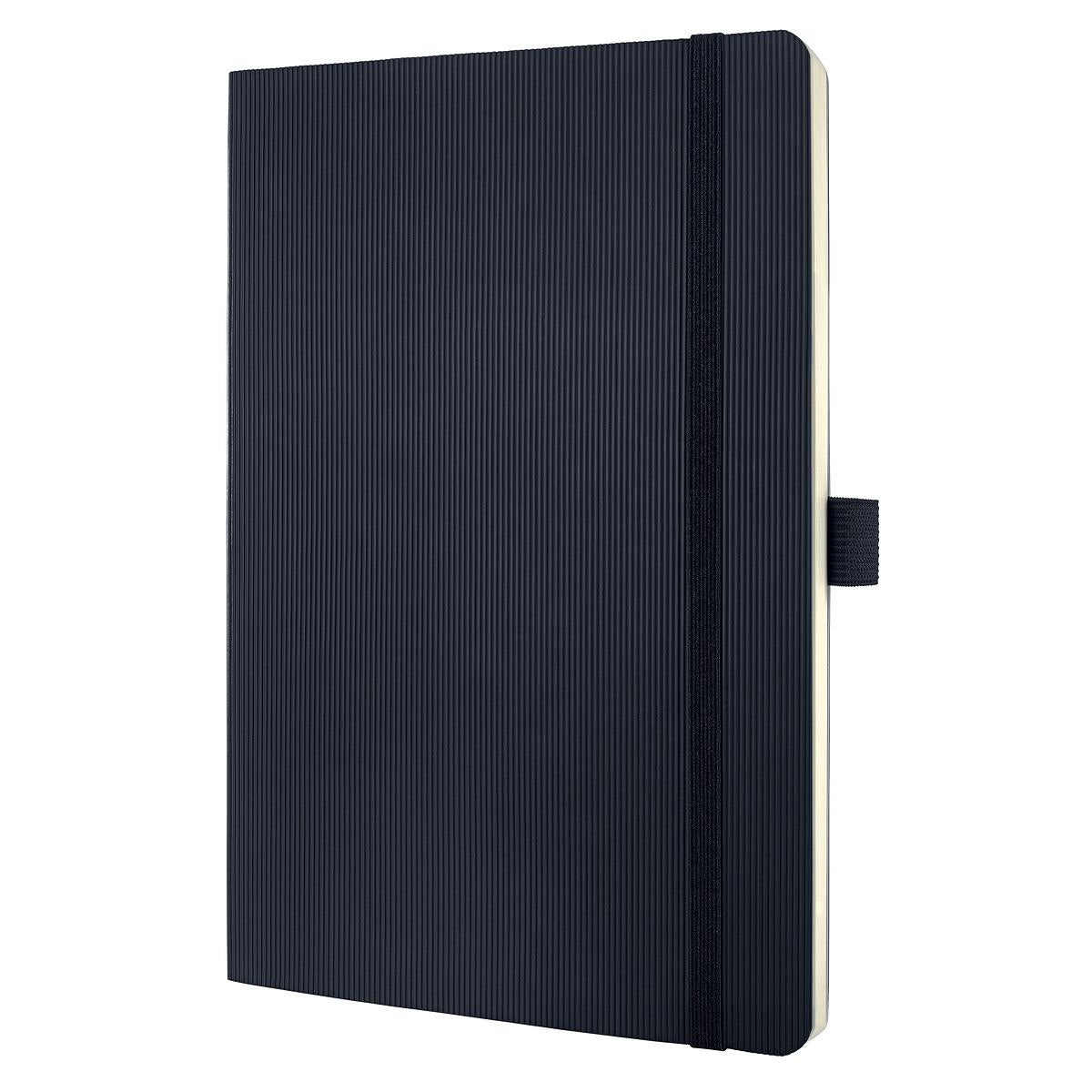 Sigel Notizbuch Conceptum, A5, punktkariert, Fadenheftung, Softcover, 194 Seiten, 80 g/m² – schwarz