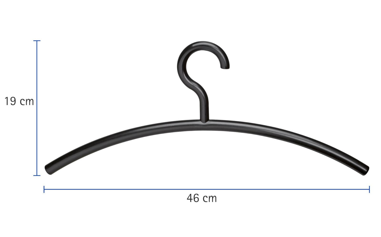MAUL 9451590 Kleiderbügel – Acryl – Schwarz – 460 × 190 mm