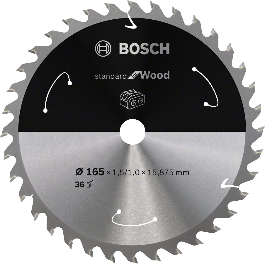 Bosch Professionelles Kreissägeblatt 165 × 20 × 1,5 mm, 24 Zähne – ATB – für Holz – 1 Stück