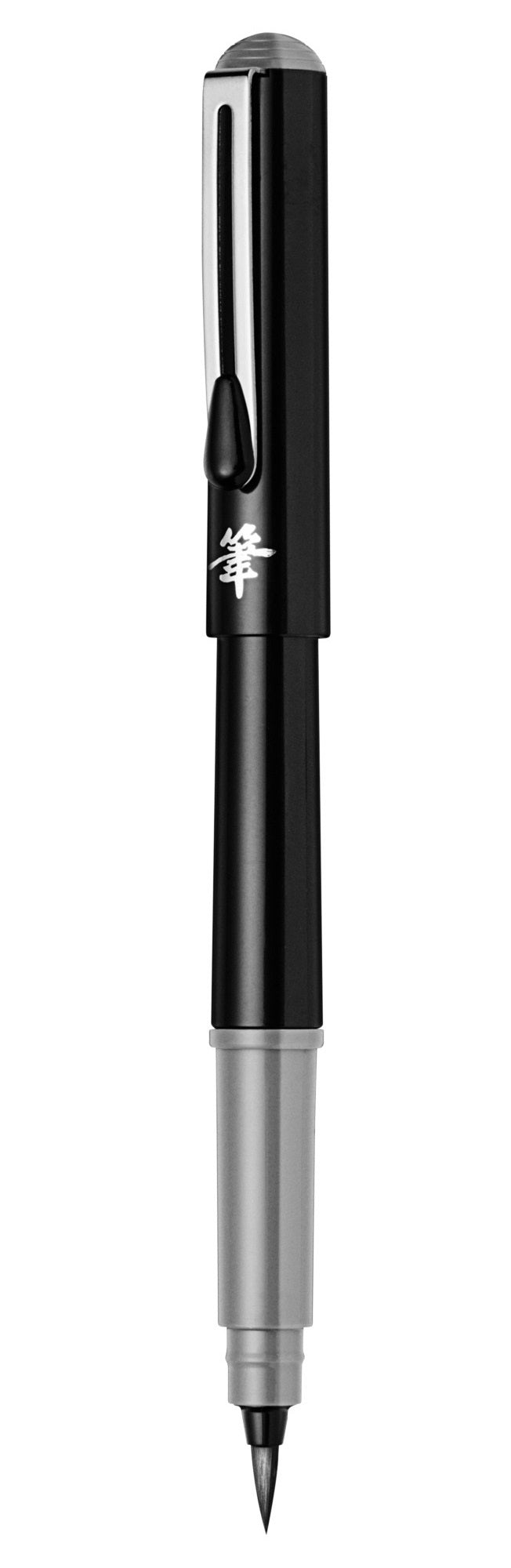 Pentel Pocket Brush Pen GFKP3-NO – Pinselspitze, Synthetikborsten, Grau, 1 Stk., nachfüllbar, wasserfest
