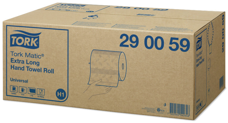 Tork Handtuchrolle – 1-lagig, weiss, 210 mm × 280 m, für Tork H1, 6 Rollen