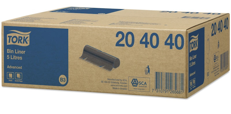 Tork Abfallsack B3 – 5 L, LDPE, schwarz – 50 Stück