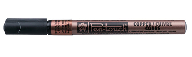 Sakura Pen-Touch Lackmarker Metallic – Rundspitze 0,7 mm – Kupfer – für Glas, Metall und Kunststoff