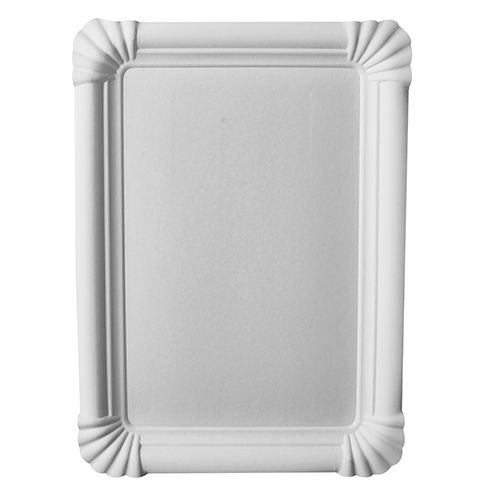 Papstar Teller, Papier/Karton, rechteckig – 16,5 × 23 cm, weiss – FSC – 250 Stk.