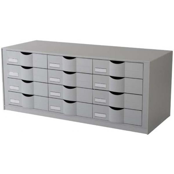 PaperFlow Schubladenelement, 12 Schubladen – 813 × 342 × 329 mm