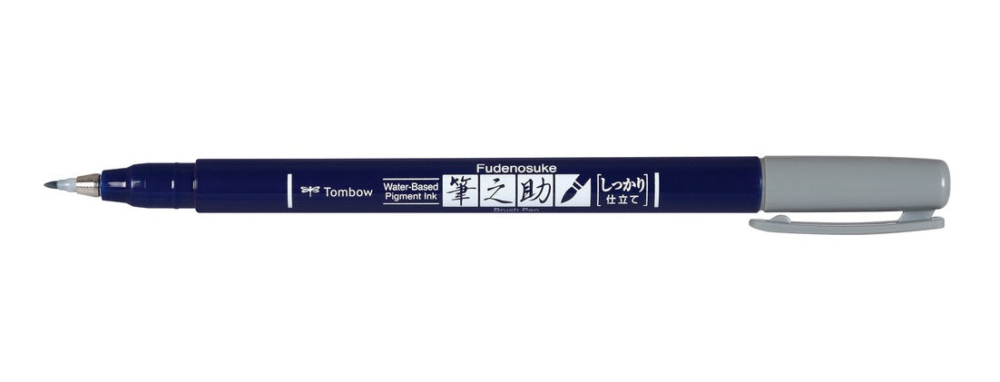 Tombow Fudenosuke Pinselstift – wasserbasiert, grau
