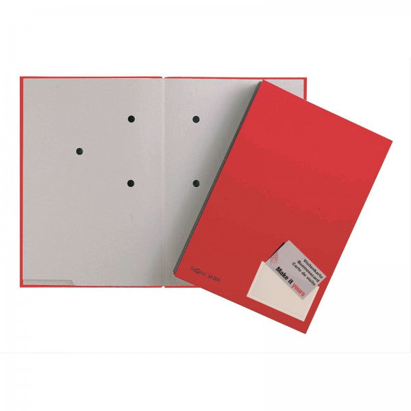 Pagna Unterschriftenmappe Color A4 – 20 Fächer, Rot, Innentasche für Visitenkarte