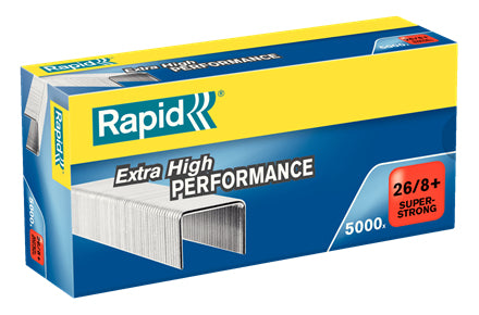 Rapid Heftklammern – 26/8, 50 Blatt, 5’000 Stück, verzinkt – für K1, K2, S50